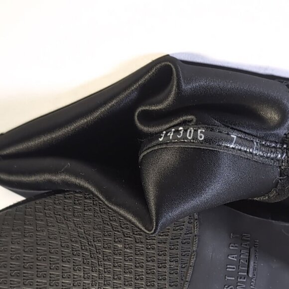 Stuart Weitzman Black Knee High Stretch Black Suede Womens Size 7 - Picture 6 of 7